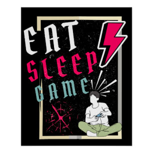 Póster jogo de vídeo do game come sleep