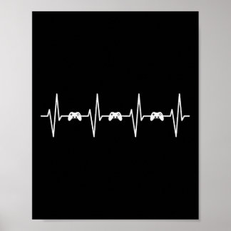 Poster Jogo de Vídeo Engraçado Camisa Gamer de Festa Gráf