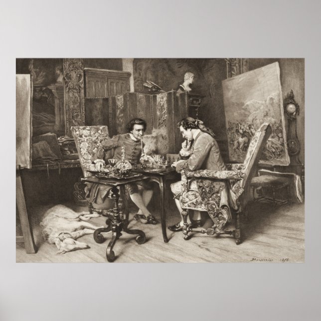 Póster Jogo de xadrez 1898 (Frente)