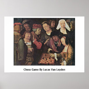 Póster Jogo de xadrez por Lucas Van Leyden