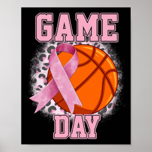 Poster Jogo Dia do Cancer de Mama Aconselhamento de Basqu