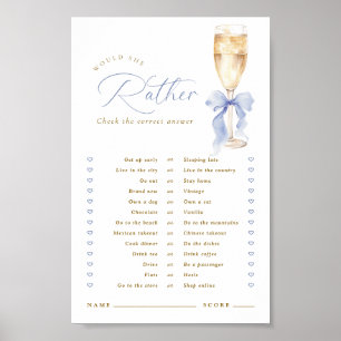 Poster Jogo Digital 'Ela Deveria Preferir' com Arco Azul