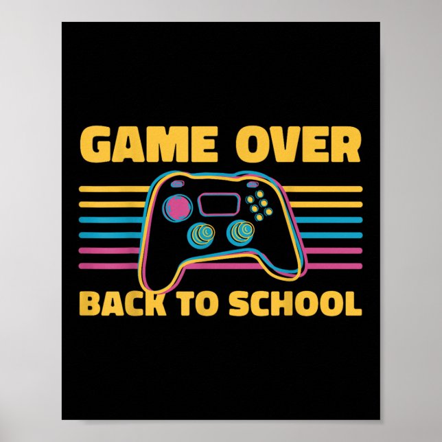 Poster Jogo Divertido Fim de Volta às Aulas Para Professo (Frente)