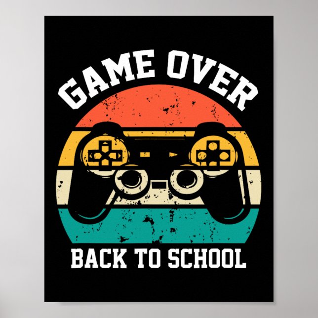 Poster Jogo Divertido Para a Escola Fim Professor Aluno V (Frente)
