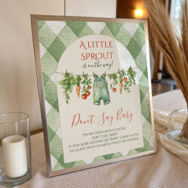 Poster Jogo Divertido para Chá de Bebê Neutro com Tema de