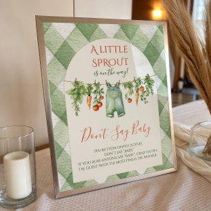 Poster Jogo Divertido para Chá de Bebê Neutro com Tema de