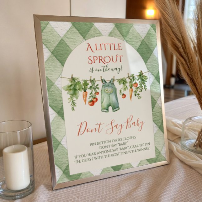 Poster Jogo Divertido para Chá de Bebê Neutro com Tema de (Criador carregado)