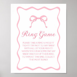 Poster Jogo do Anel do Chá de panela do Casando rosa