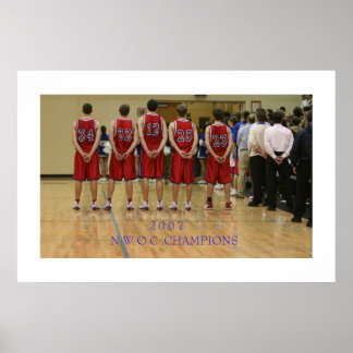 Póster Jogo do campeonato de basquete NWOC 2007