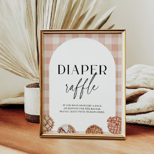 Poster Jogo do Chá de fraldas da fralda Raffle Little Cut