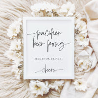 Jogo do Chá de fraldas Pong da Cerveja Pacificador