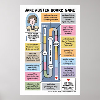 Poster Jogo do Conselho Jane Austen