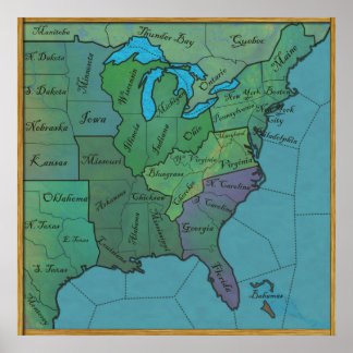 Póster Jogo do Conselho (Vintage) nos EUA orientais