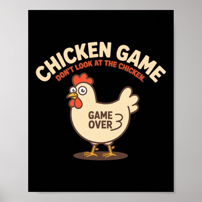 Poster Jogo do Frango Não Olhe Para o Frango Desafio Dive (Frente)