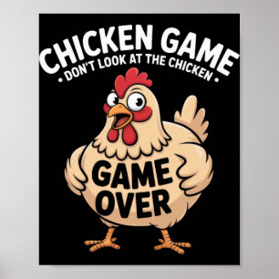 Poster Jogo do Frango Não Olhe para o Frango Frango Engra