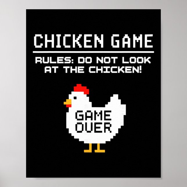 Poster Jogo do Frango Não Olhe Para o Frango Prática Dive (Frente)