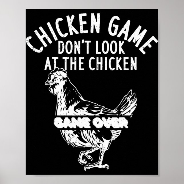 Poster Jogo do Frango Não Olhe para o Jogo do Frango Acab (Frente)