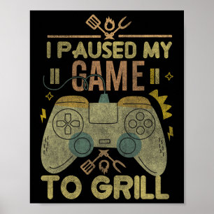 Poster Jogo E Fumaça Parei Meu Jogo Para Gamin