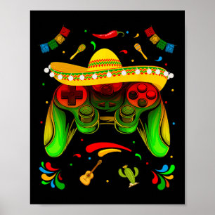 Poster Jogo Engraçado Cinco de Mayo Meninos Crianças Vamo