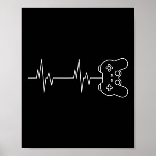 Poster Jogo Engraçado Gamer Pulso Jogo Homens Mulheres K