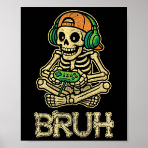 Poster Jogo Engraçado Skeleton Jovens Jovens Jovens Jogos