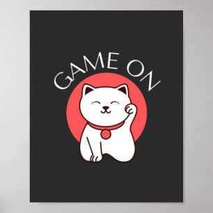 Poster Jogo Japonês sobre Charme de Gato - Boa Jogada