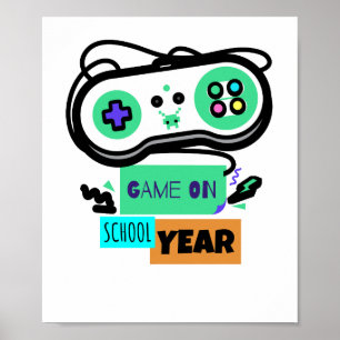 Poster Jogo no ano escolar - primeiro dia de volta à