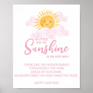 Poster Jogo para Chá de Bebê Raio de Sol