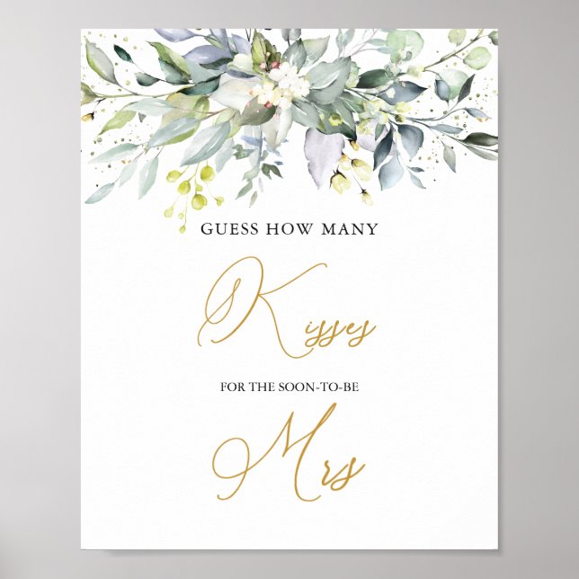 Poster Jogo Quantos Beijos Folhas de Eucalipto Po (Frente)