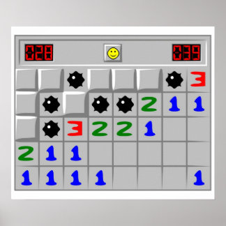 Poster Jogo Retroativo do Minesweeper Windows XP
