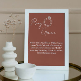 Poster Jogo terrorista minimalista não diga noiva