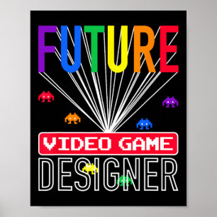 Poster Jogo Vídeo Camisa Futuro Jogo Crianças Designer