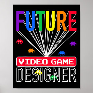 Poster Jogo Vídeo Camisa Futuro Jogo Crianças Designer