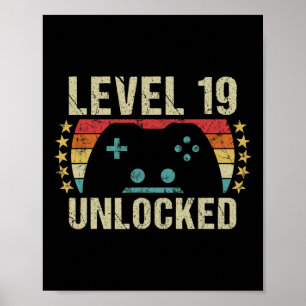 Poster Jogo Vintage 19º Aniversário Presente 19 Anos
