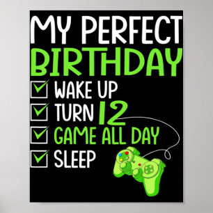 Poster Jogos De Aniversário Perfeitos Para 12 Gif De 12 A