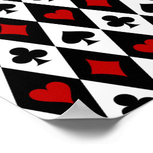 Poster Jogos de Azar Blackjack Jogador de Cartas Cassino 