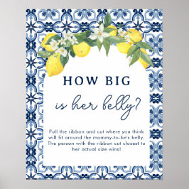 Poster Jogos de Chá de fraldas Lemon Positano