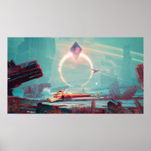 Poster Jogos de Diamante Flutuantes no Céu