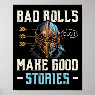 Poster Jogos De Rpg De Interpretação De Papel D20 Mesa Di