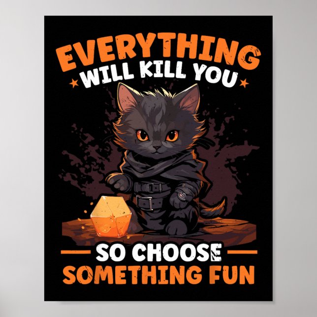 Poster Jogos De Rpg De Interpretação De Papel D20 Mesa Jo (Frente)