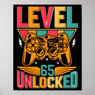 Poster Jogos de vídeo desbloqueados do nível 65 Jogador d