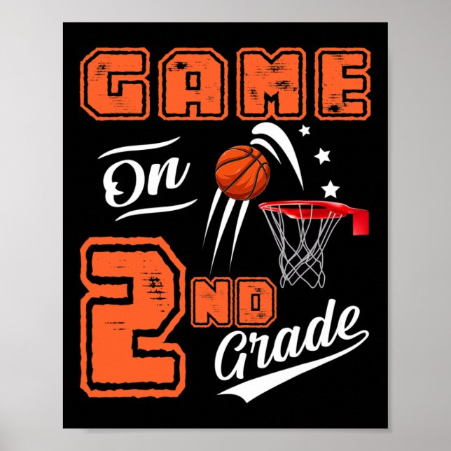 Poster Jogos Divertidos No Segundo Ano De Basquete No Pri (Frente)