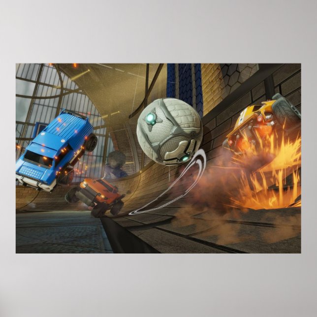 Poster Jogos E-Sports Incríveis da Rocket League (Frente)