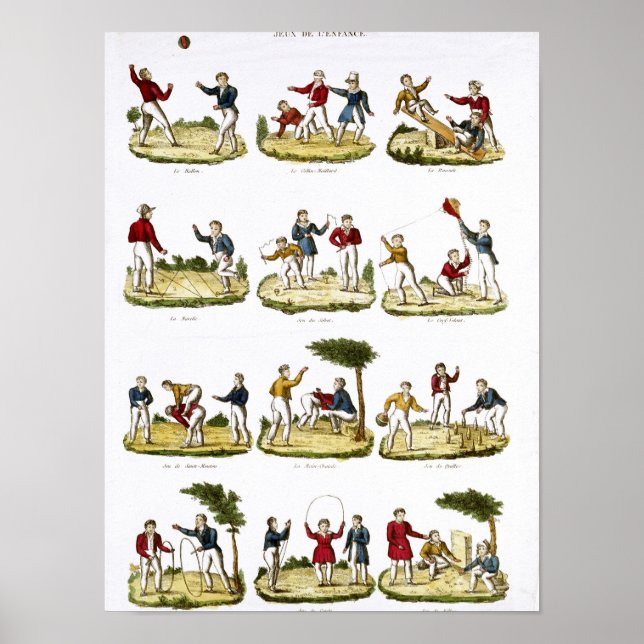 Póster Jogos Infantis, 1810 (Frente)