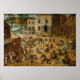 Poster Jogos infantis de Pieter Bruegel, o Velho