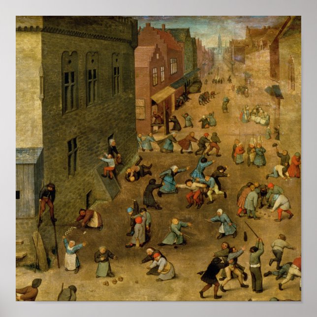 Póster Jogos Infantis : detalhe do canto superior direito (Frente)