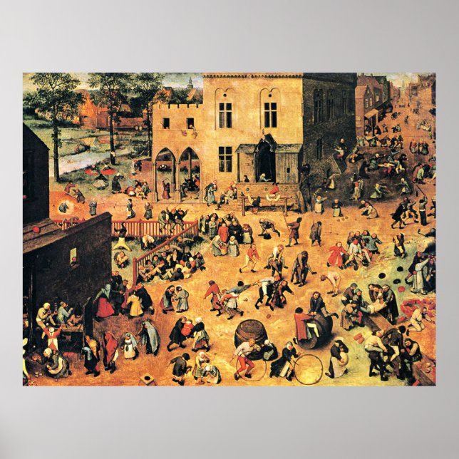 Poster Jogos Infantis, famosa trabalho de arte, (Frente)