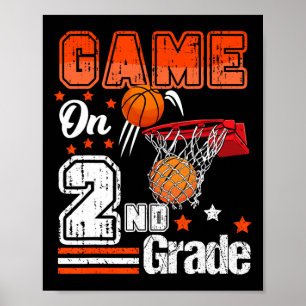 Poster Jogos No Grau De segundo De Basquete De Volta À Se