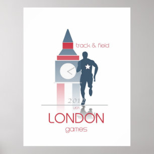Póster Jogos Olímpicos: Atletismo