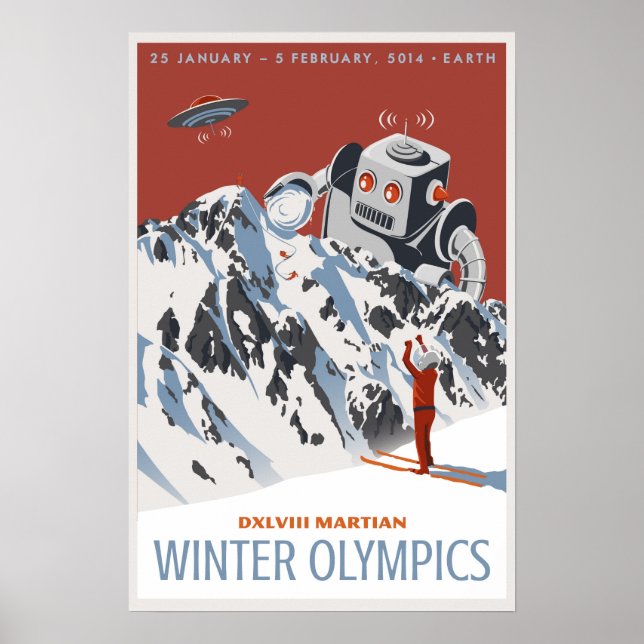 Póster Jogos Olímpicos de inverno marcianos (Frente)